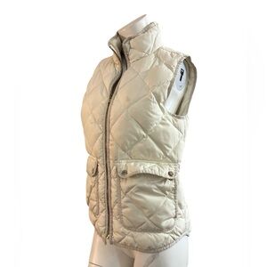 Super Cute Women's Cream Quilted Vest from J Crew